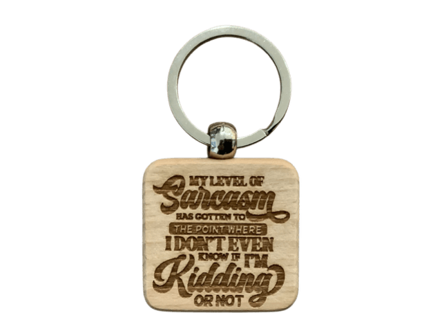 My Level of Sarcasm Stylised Font Double Sided Keyring
