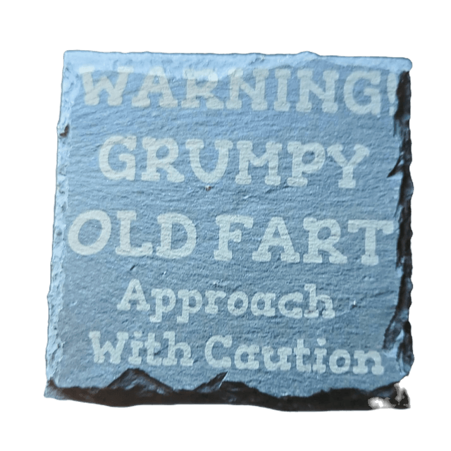 Warning Grumpy Old Fart Approach With Caution Square Coaster