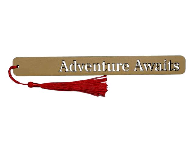 Adventure Awaits Wooden Bookmark