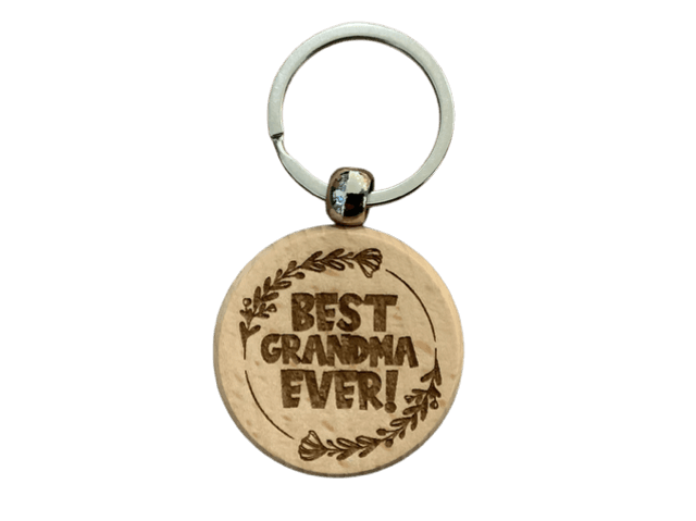 Best Grandma Ever (Botanical Vine Design) Double Sided Keyring