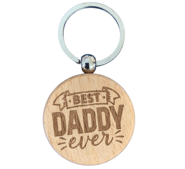 Best Daddy Ever Wooden Keyring