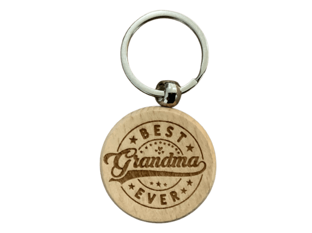 Best Grandma Ever Scriptive Design Double Sided Keyring