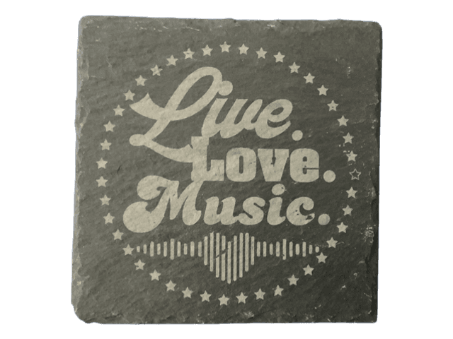 Live Love Music Square Coaster