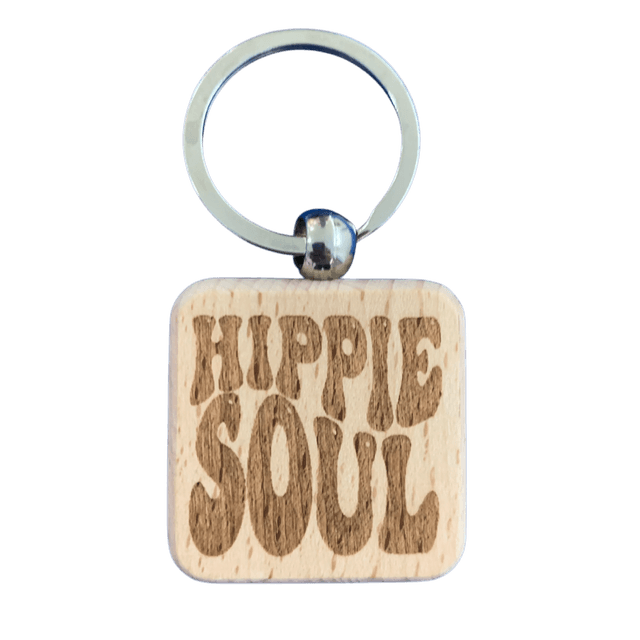 Hippie Soul Wooden Double Sided Keyring