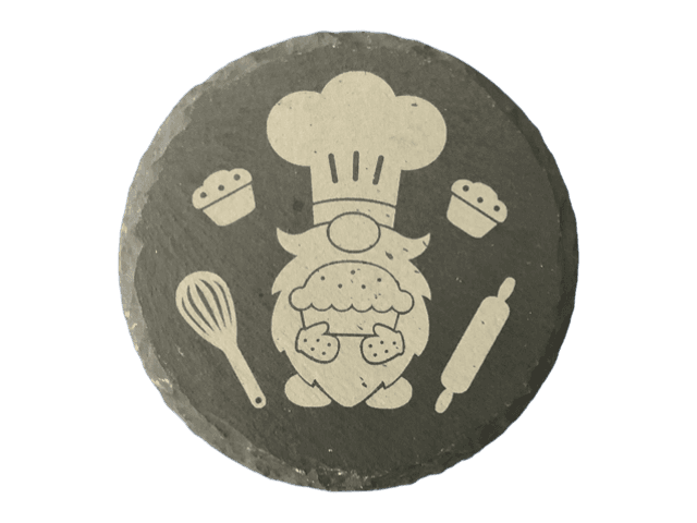 Gonk / Gnome Baking Circle Coaster