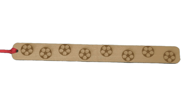 Footballs Wooden Bookmark